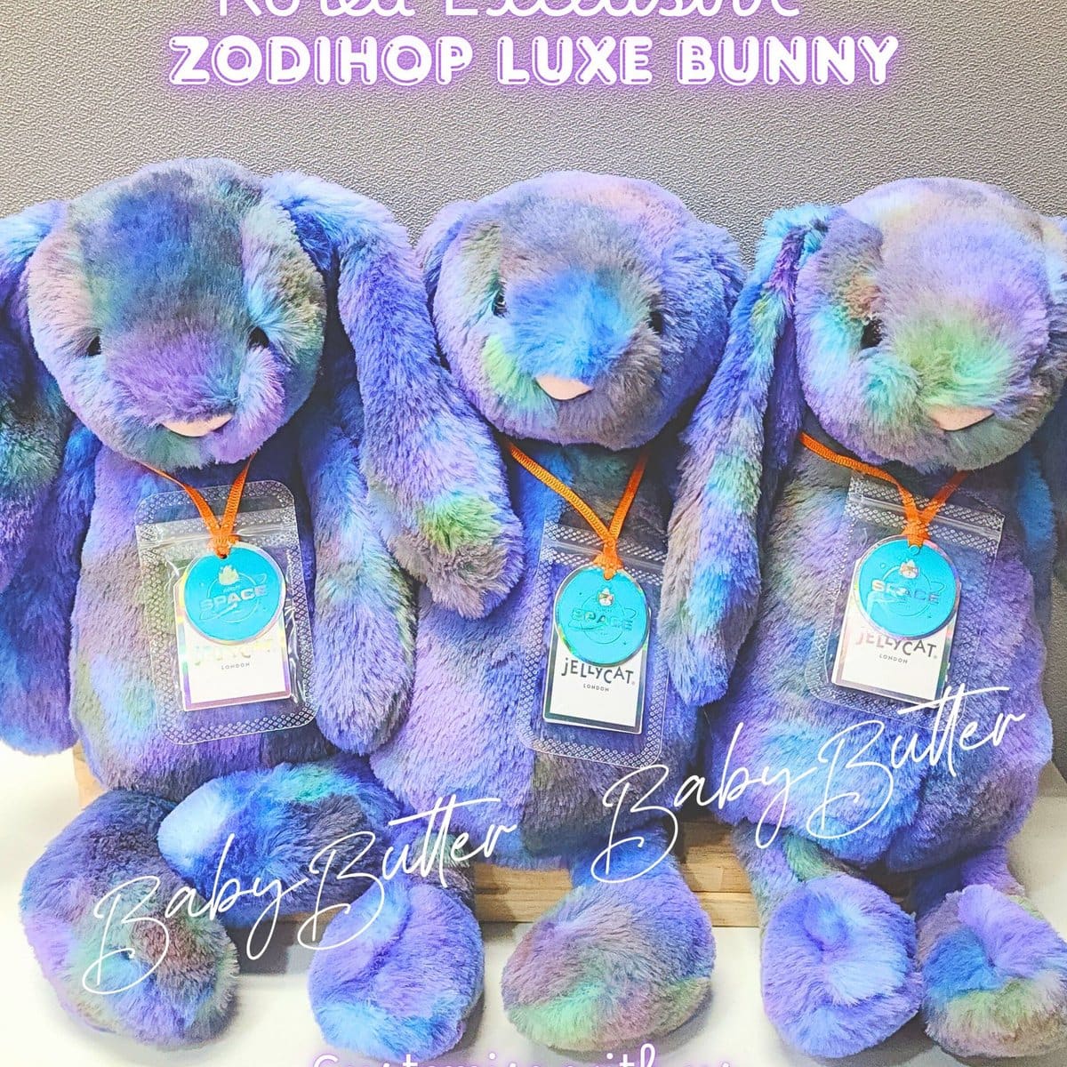 Zodihop Luxe Bunny – Jellycat Korea Seoul Space-Themed Pop-Up Edition