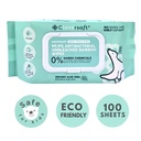 [2 Packs x 100 sheets] Cloversoft Organic Antibacterial Wipes