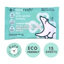 [20 Packs x 15 sheets] Cloversoft Organic Antibacterial Wipes