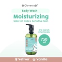 [1 Bottle] Cloversoft Plant-Based Body Wash 750ml (Vetiver & Vanilla)