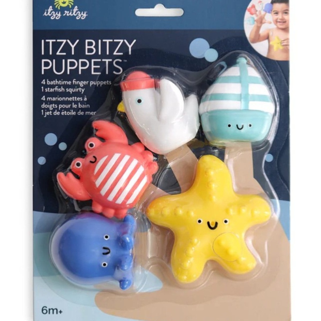[850062770737] Nautical🌞Itzy Bitzy Puppets™ Bath Toy Set