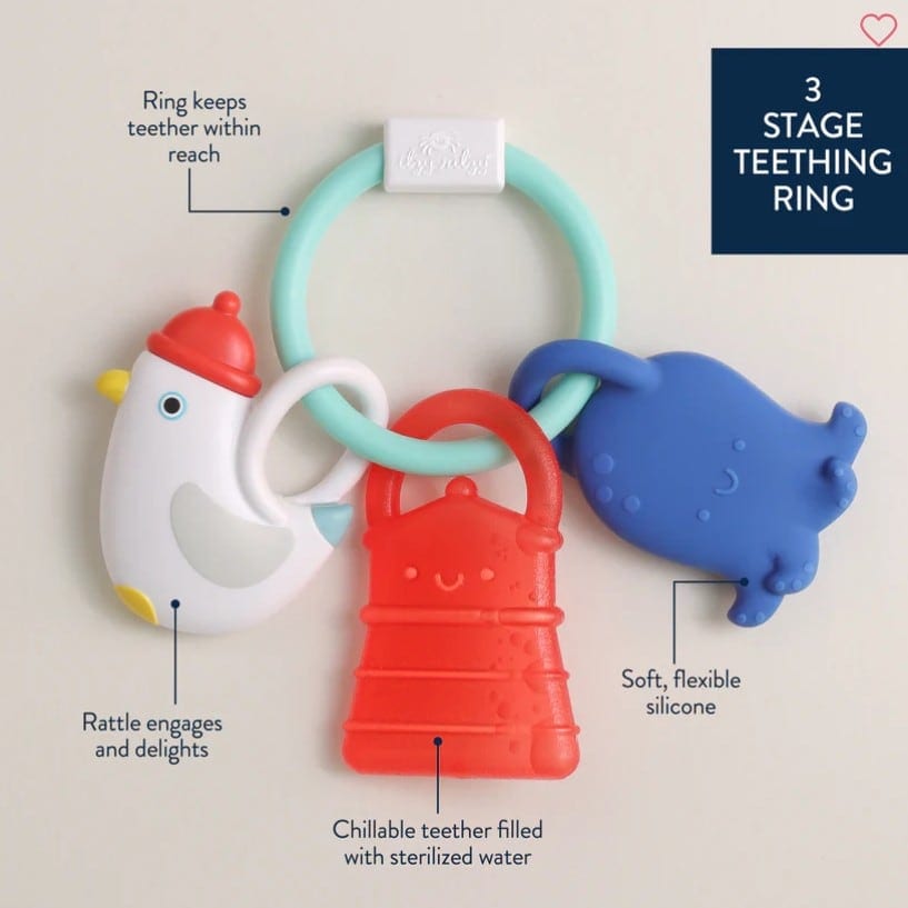 [850068116799] Bitzy Charms™ Nautical 3-Stage Teething Ring