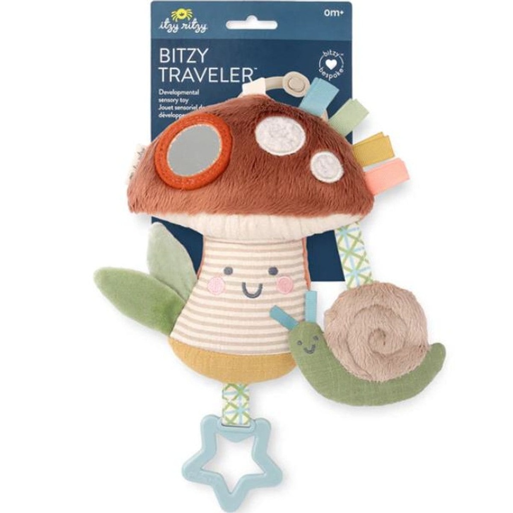 [MAVP8497] Bitzy Traveler™ Developmental Sensory Toy - Mushroom