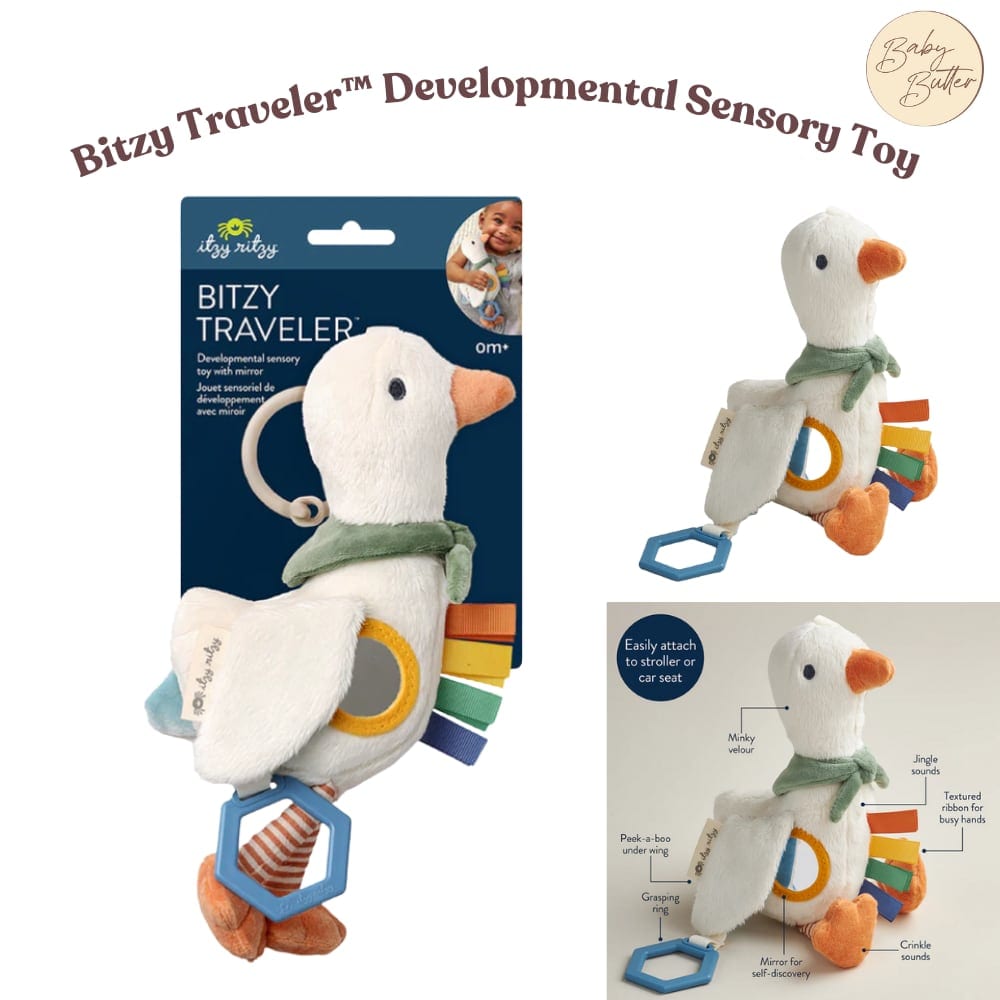 Bitzy Traveler™ Developmental Sensory Toy - Goose