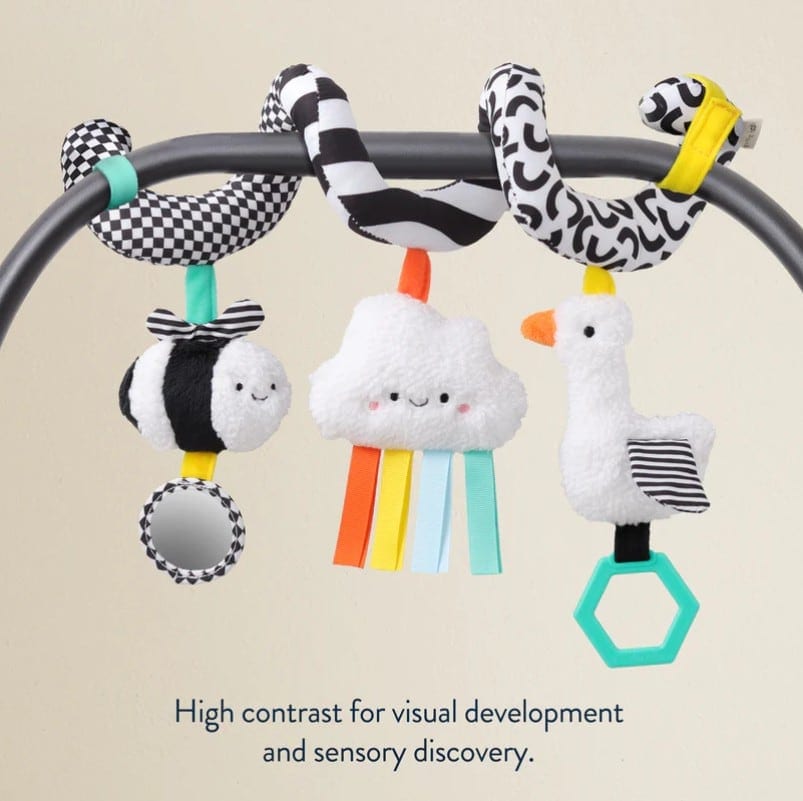 [303101645] High Contrast - Bitzy Bespoke™ Itzy Bitzy Spiral Car Seat Activity Toy