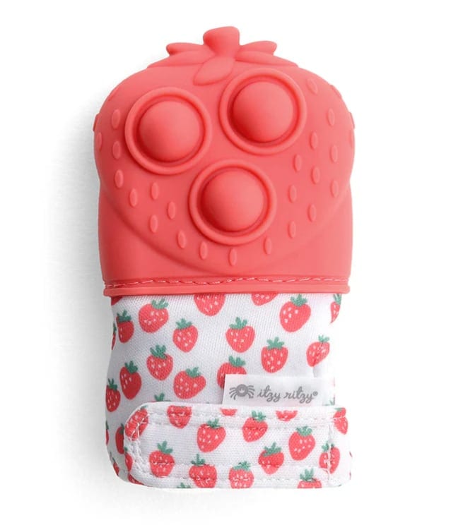 [604201596] Strawberry - Itzy Mitt Pop™ Sensory Teething Mitten