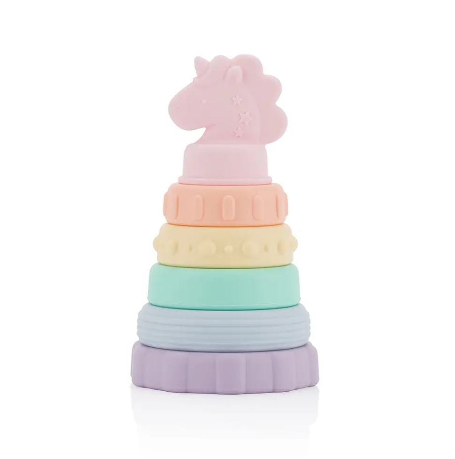 Itzy Stacker™ Silicone Stacking Toy - Unicorn