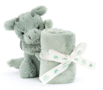 Personalised Jellycat Dragon Soother - blankie with name (White, 1. Orange Days)