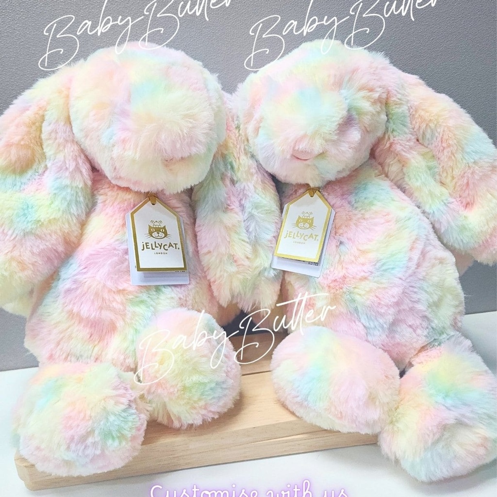 Jellycat Luxe Bunny Lazulia (Medium) - Limited Edition Jellycat (NO EMBROIDERY, 1. Orange Days)