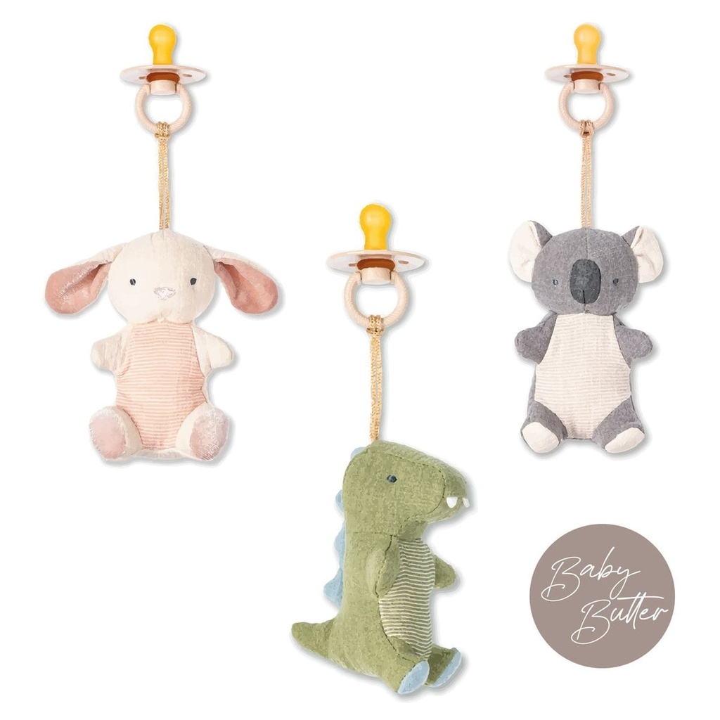 Bitzy Pal™ Natural Rubber Pacifier & Lovey - Discounted for Slight Dent in Box