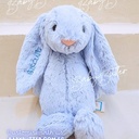 Bashful Blue Bunny (Medium, 31cm) - Personalised Jellycat Bunny Soft