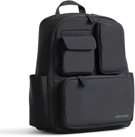 Itzy Ritzy Belong Utility Backpack™ 17 Pockets w/Changing Pad (Black)