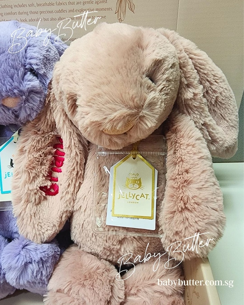 Bashful LUXE✨ Bunny Rosa (Medium, 31cm) - Personalised Jellycat Bunny (NO EMBROIDERY, 1. Orange Days)