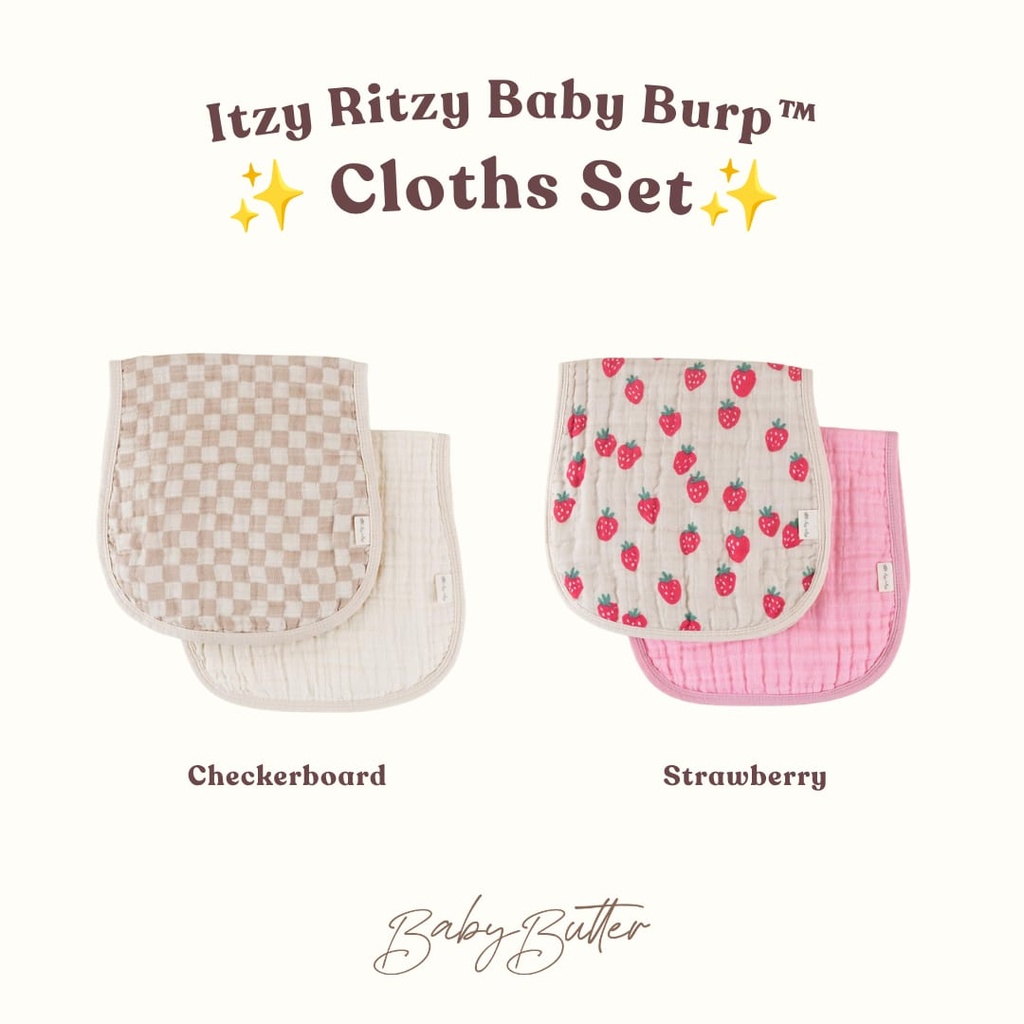 Itzy Ritzy Baby Burp™ Cloths Set (Checkerboard)
