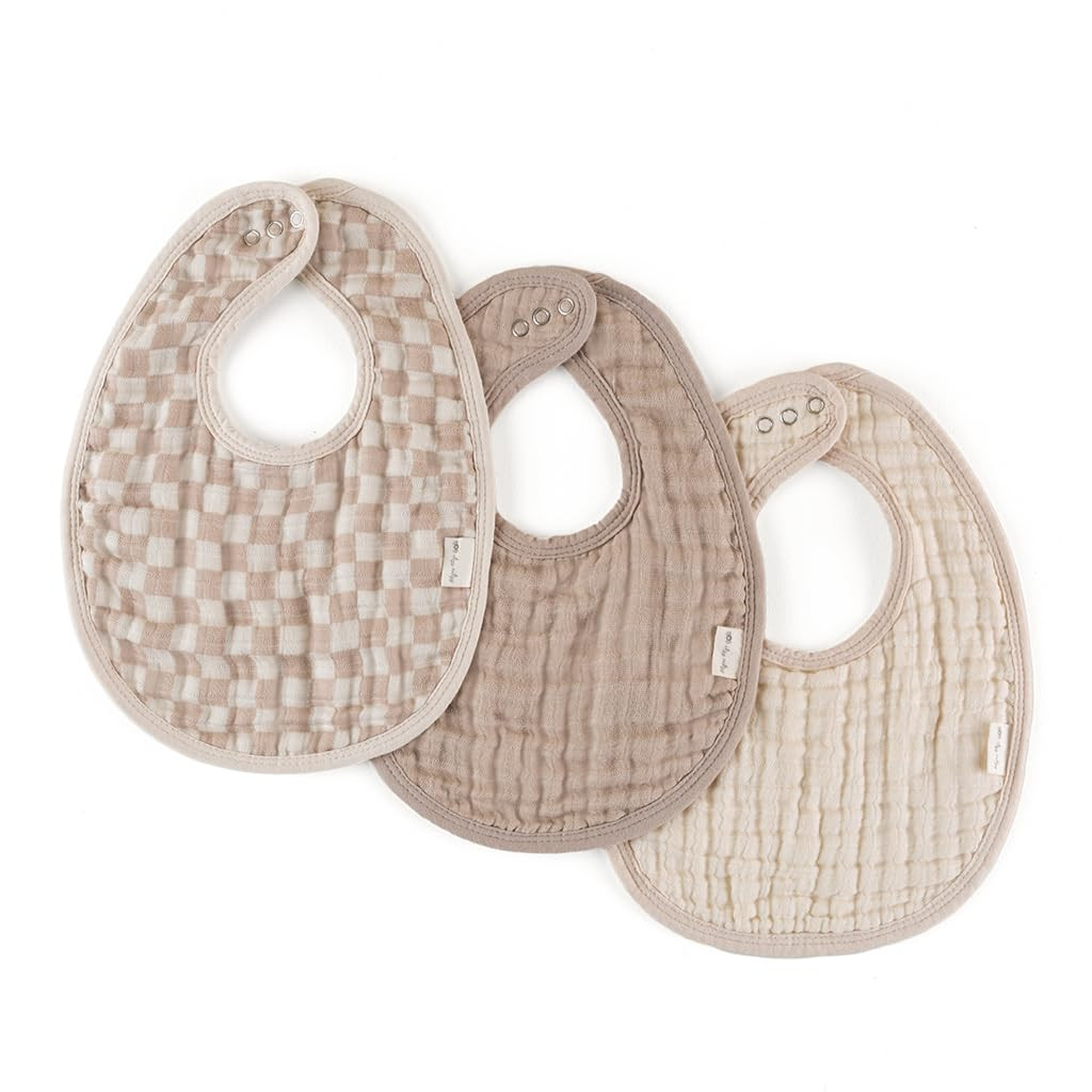 Itzy Ritzy Baby Bibs Set of 3, Ultra-Soft Cotton Muslin Bibs