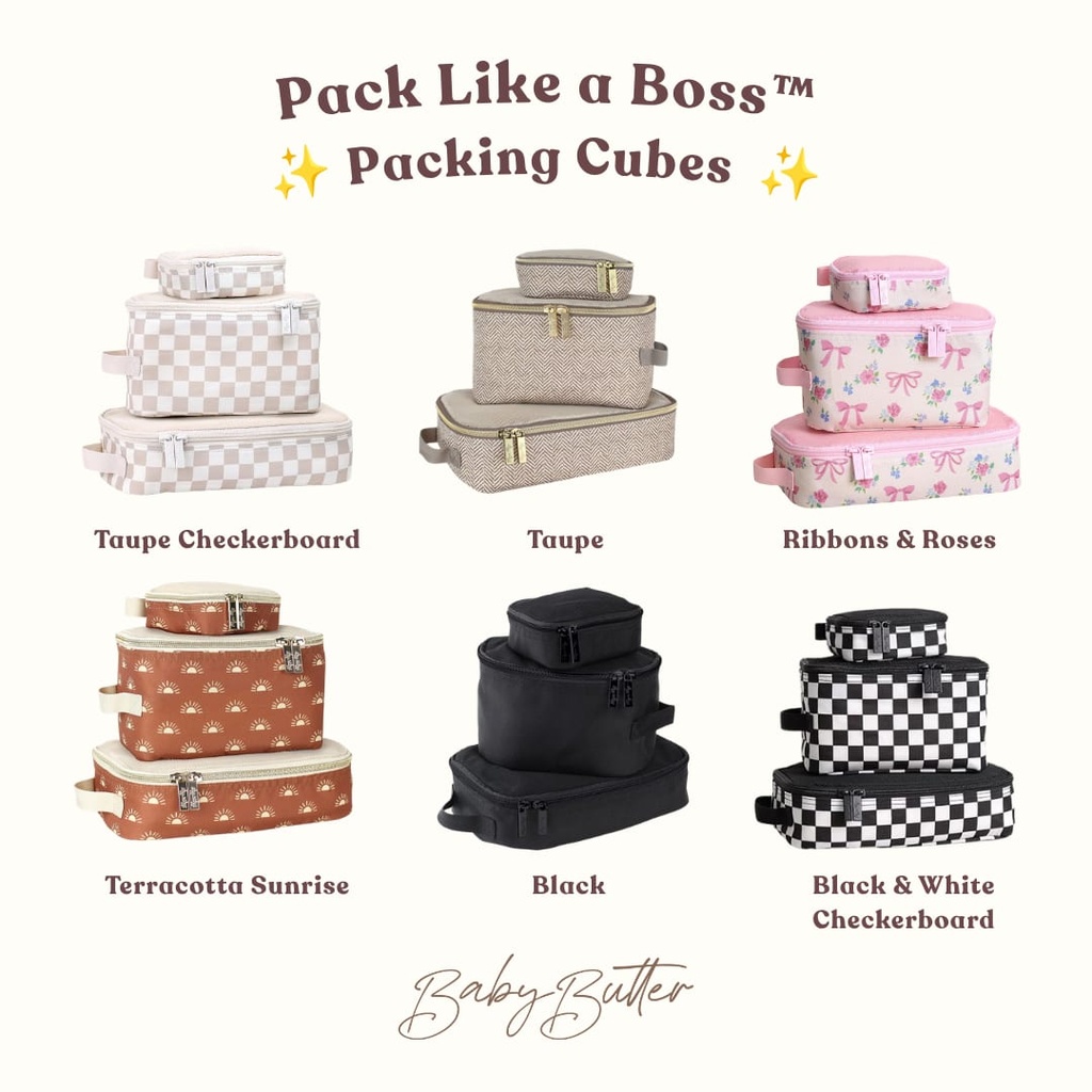 Pack Like a Boss™ Packing Cubes (Black)