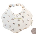 Soft-touch Cotton Bibs + Baby Name (Bunny Fields)