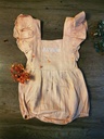 Flutter Sleeves with Name Embroidery - Ivory