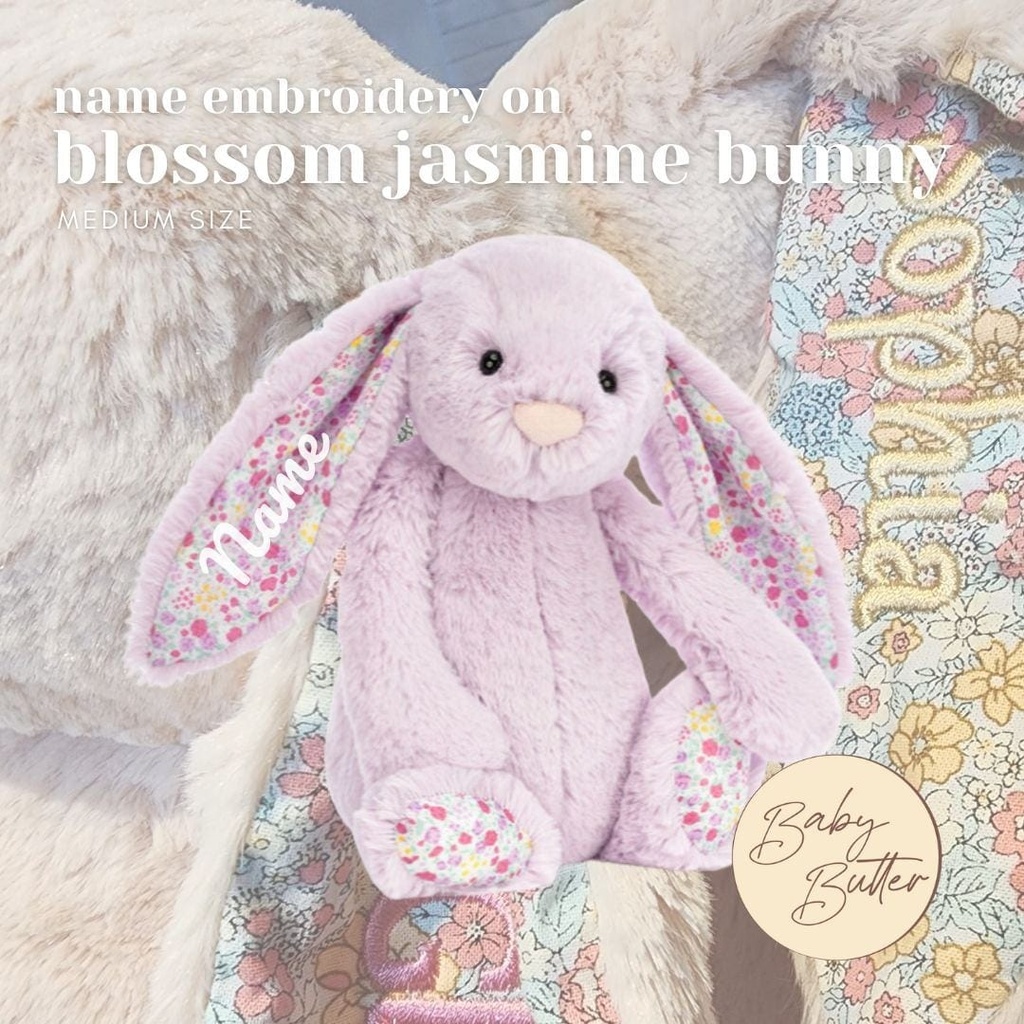 🌼Blossom Jasmine Bunny (Medium, 31cm) - Personalised Jellycat Bunny (White, 1. Orange Days)