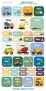 Waterproof Name Labels/Personalised Stickers -Transport & Construction