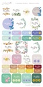 Waterproof Name Labels/Personalised Stickers  - Ethereal Garden (Cursive Font)