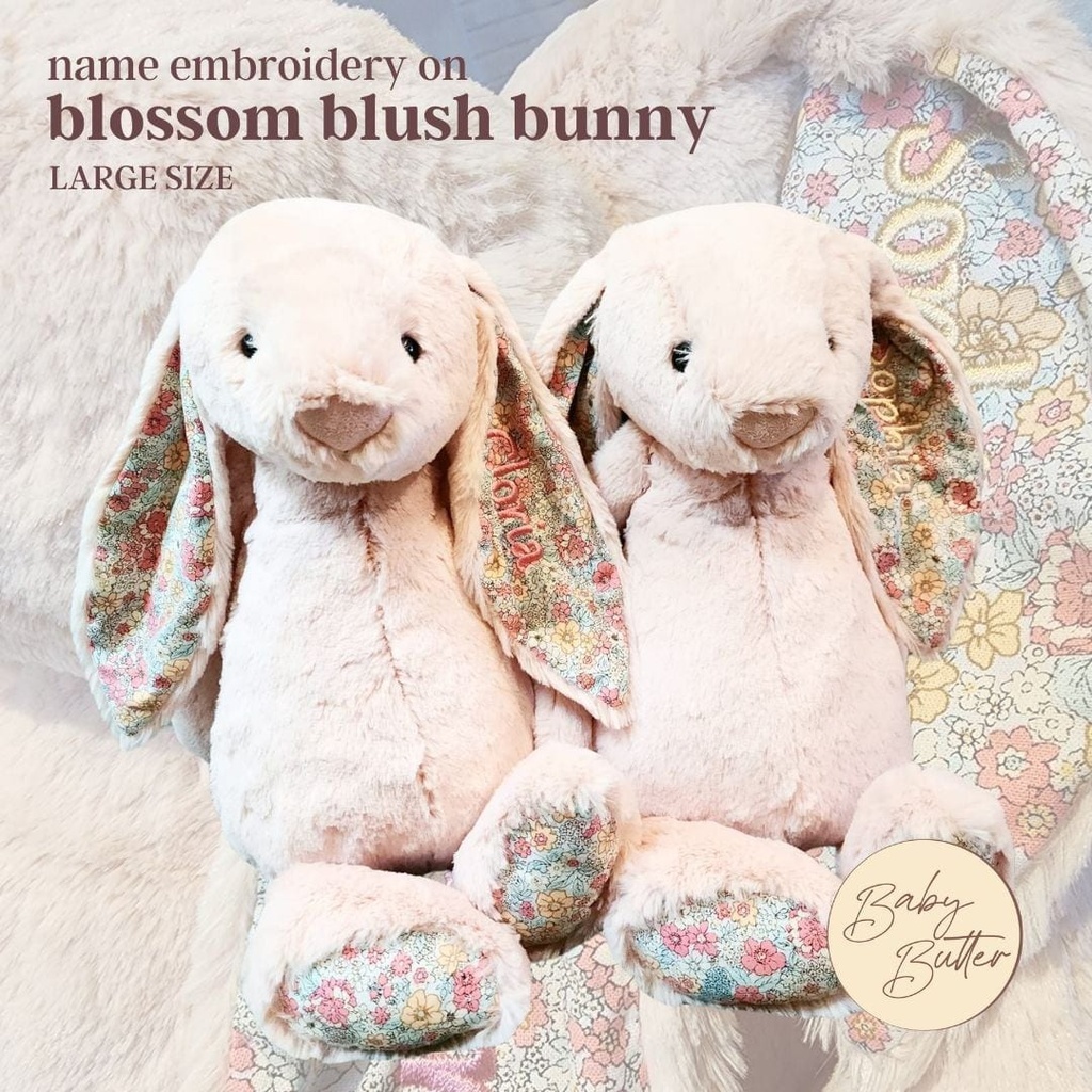 Blossom Blush Bunny (Large, 36cm) - Personalised Jellycat Bunny (White, 1. Orange Days)