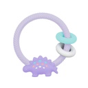 Lilac Dino - Ritzy Rattle® With Teething Rings