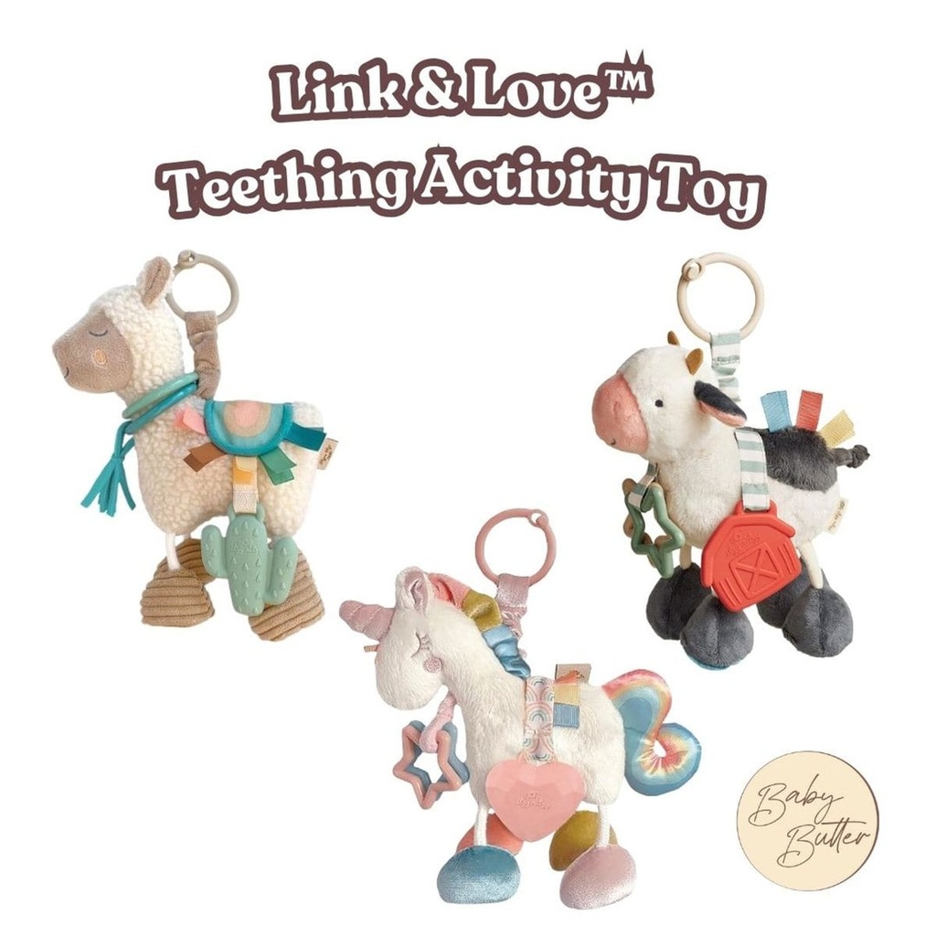 Link & Love™ Teething Activity Toy (Unicorn / Llama / Cow) (Unicorn)
