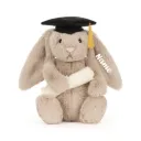 Bashful Bunny ‘Graduation’ (Medium, 31cm) - Personalised Jellycat Bunny