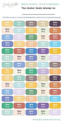 70 pcs Waterproof Name Labels/Personalised Sticker