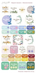 Waterproof Name Labels/Personalised Stickers  - Ethereal Garden